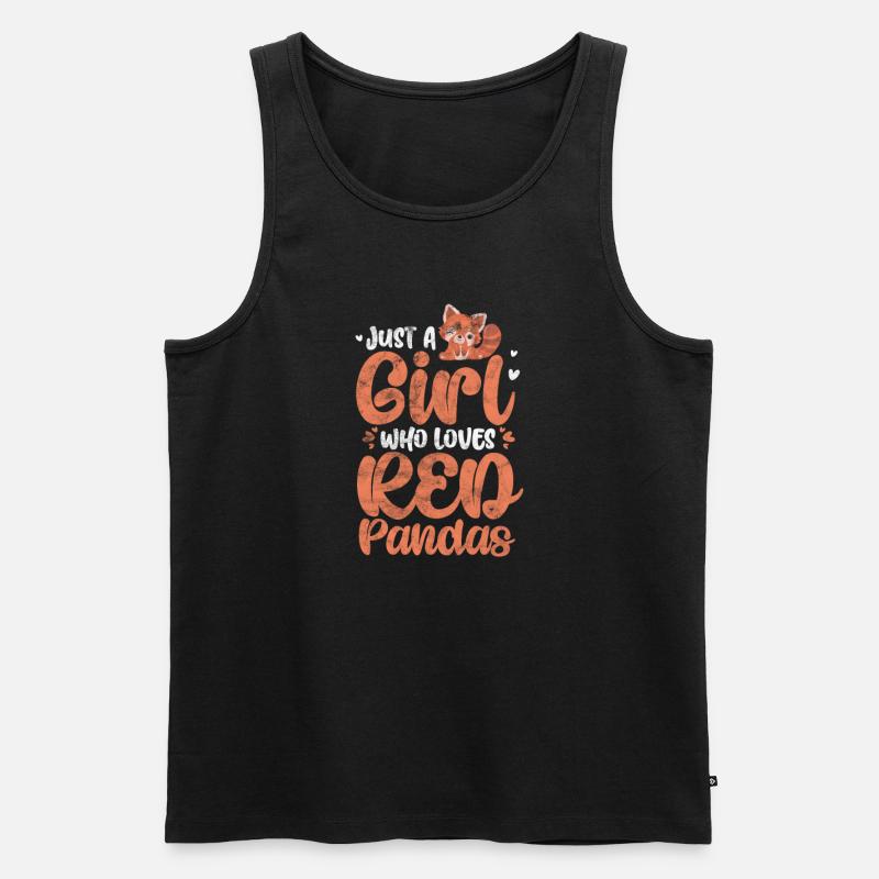 Panda - Männer Premium Bio Tank Top - Schwarz