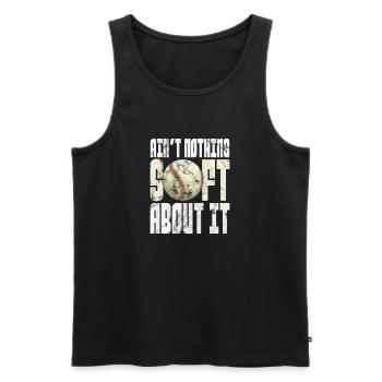 Softball - Männer Premium Bio Tank Top - Schwarz - Vorne - Michal (187cm)