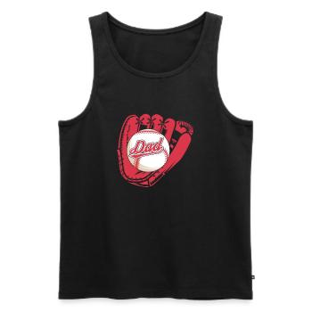 Baseball Vater Baseballspieler Papa Dad Geschenk - Männer Premium Bio Tank Top - Schwarz - Vorne - AI Model Male 178 light (178cm)