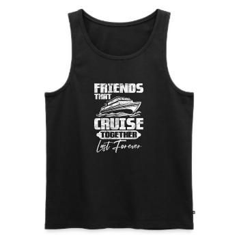 Bateau de croisière Cadeau de bateau de vacances - Débardeur bio Premium Homme - noir - Devant - Michal (187cm)