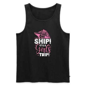 Kreuzfahrt Kreuzfahrtschiff Urlaub Schiff Geschenk - Männer Premium Bio Tank Top - Schwarz - Vorne - AI Model Male 178 light (178cm)