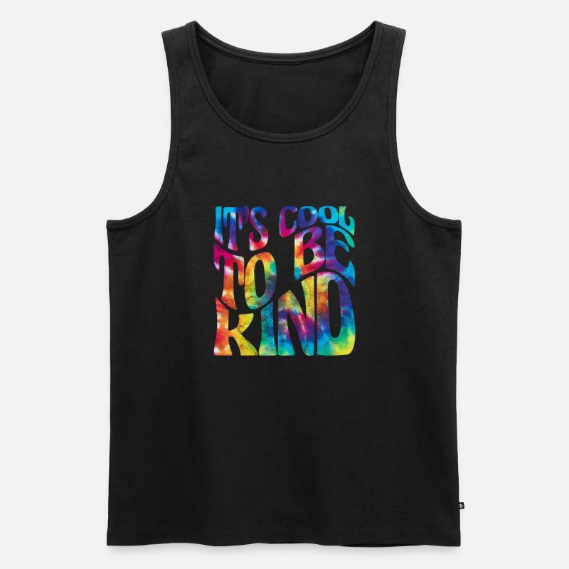 Hippie - Männer Premium Bio Tank Top - Schwarz