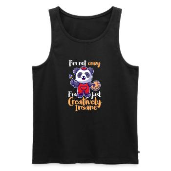 Panda Panda Bear Bear Animal Pandas Gift - Men's Premium Organic Tank Top - black - Front - AI Model Male 178 light (178cm)