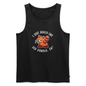 Panda - Débardeur bio Premium Homme - noir - Devant - Michal (187cm)