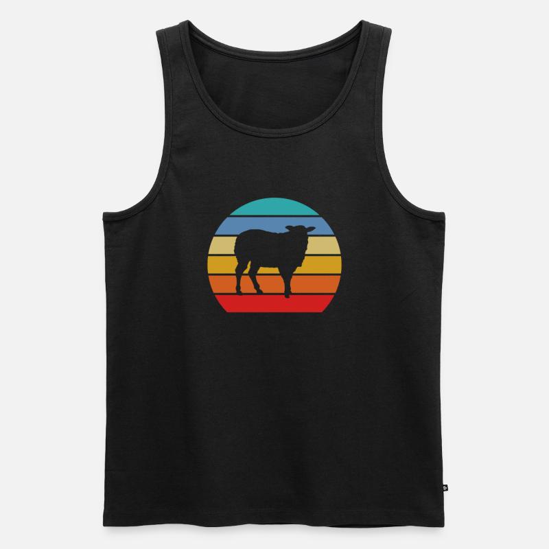 Schaf - Männer Premium Bio Tank Top - Schwarz