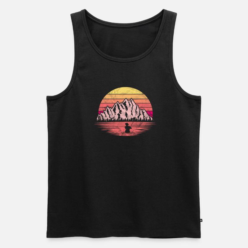 Angler - Männer Premium Bio Tank Top - Schwarz