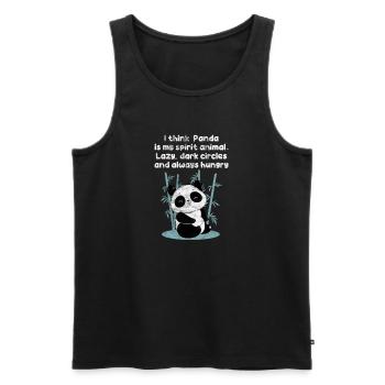 Panda - Débardeur bio Premium Homme - noir - Devant - Michal (187cm)