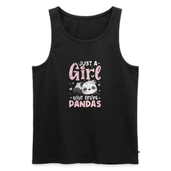 Panda - Débardeur bio Premium Homme - noir - Devant - Michal (187cm)