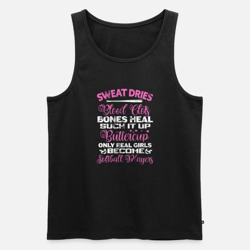 Softball - Männer Premium Bio Tank Top - Schwarz