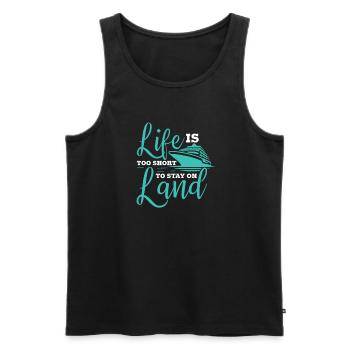 Cruise - Men's Premium Organic Tank Top - black - Front - Michal (187cm)