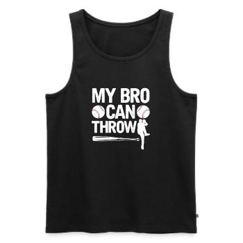 Bruder Baseball Geschwister Schwester Geschenk - Männer Premium Bio Tank Top - Schwarz - Vorne - Michal (187cm)