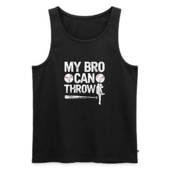 Brother Baseball - Men's Premium Organic Tank Top - black - Front - Michal (187cm)