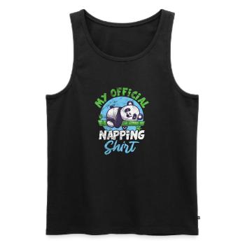 Panda - Männer Premium Bio Tank Top - Schwarz - Vorne - Michal (187cm)