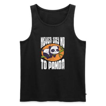 Panda - Débardeur bio Premium Homme - noir - Devant - Michal (187cm)