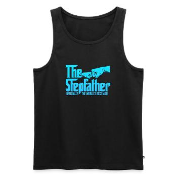 Stiefvater Vater Stiefpapa Papa Vatertag Geschenk - Männer Premium Bio Tank Top - Schwarz - Vorne - Michal (187cm)