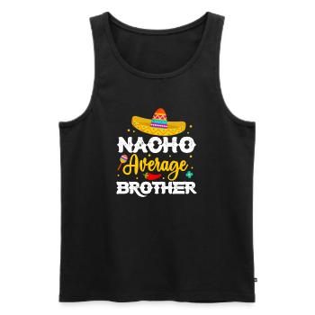 Big Brother Sibling Sister Gift - Men's Premium Organic Tank Top - black - Front - Michal (187cm)