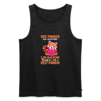 Panda Panda Bear Bear Animal Pandas Gift - Men's Premium Organic Tank Top - black - Front - AI Model Male 178 light (178cm)