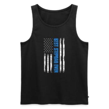 Stiefvater - Männer Premium Bio Tank Top - Schwarz - Vorne - Michal (187cm)