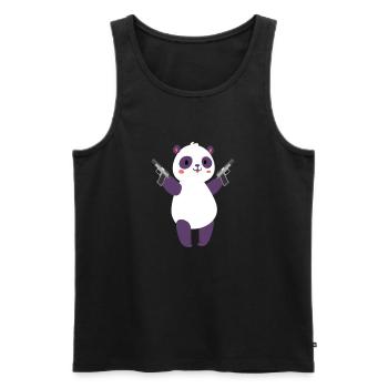 Panda Panda Ours Ours Animal Pandas Cadeau - Débardeur bio Premium Homme - noir - Devant - Michal (187cm)