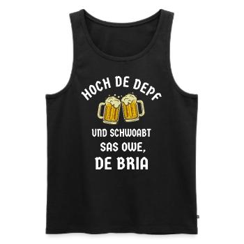 Bayern Bier Bierkrug Bierzelt bayerisch Biergarten - Männer Premium Bio Tank Top - Schwarz - Vorne - Michal (187cm)