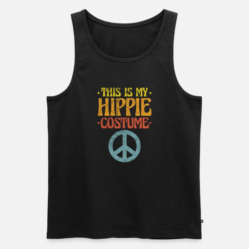 Hippie - Männer Premium Bio Tank Top - Schwarz