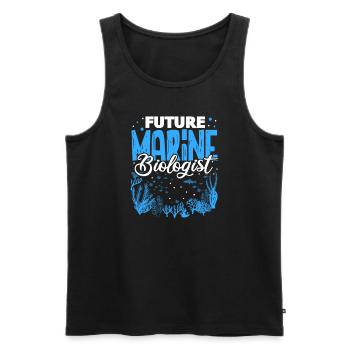 Meeresbiologie - Männer Premium Bio Tank Top - Schwarz - Vorne - AI Model Male 178 light (178cm)