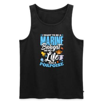 Meeresbiologie - Männer Premium Bio Tank Top - Schwarz - Vorne - AI Model Male 178 light (178cm)