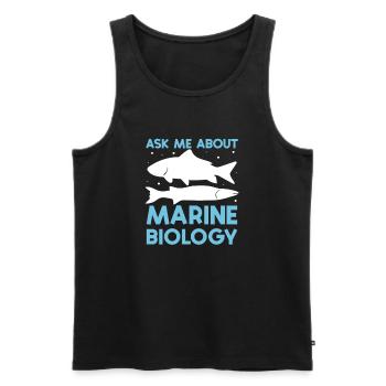 Biologie marine - Débardeur bio Premium Homme - noir - Devant - AI Model Male 178 light (178cm)