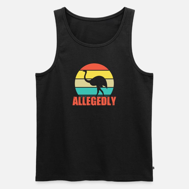 Strauß - Männer Premium Bio Tank Top - Schwarz