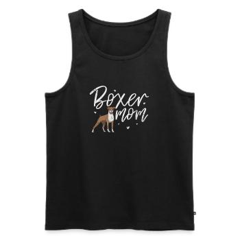 Boxer Mom - Men's Premium Organic Tank Top - black - Front - AI Model Male 178 light (178cm)