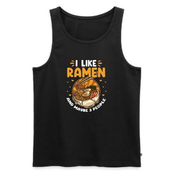 Ramen - Men's Premium Organic Tank Top - black - Front - AI Model Male 178 light (178cm)