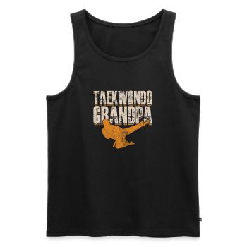 Taekwondo Opa - Männer Premium Bio Tank Top - Schwarz - Vorne - AI Model Male 178 light (178cm)