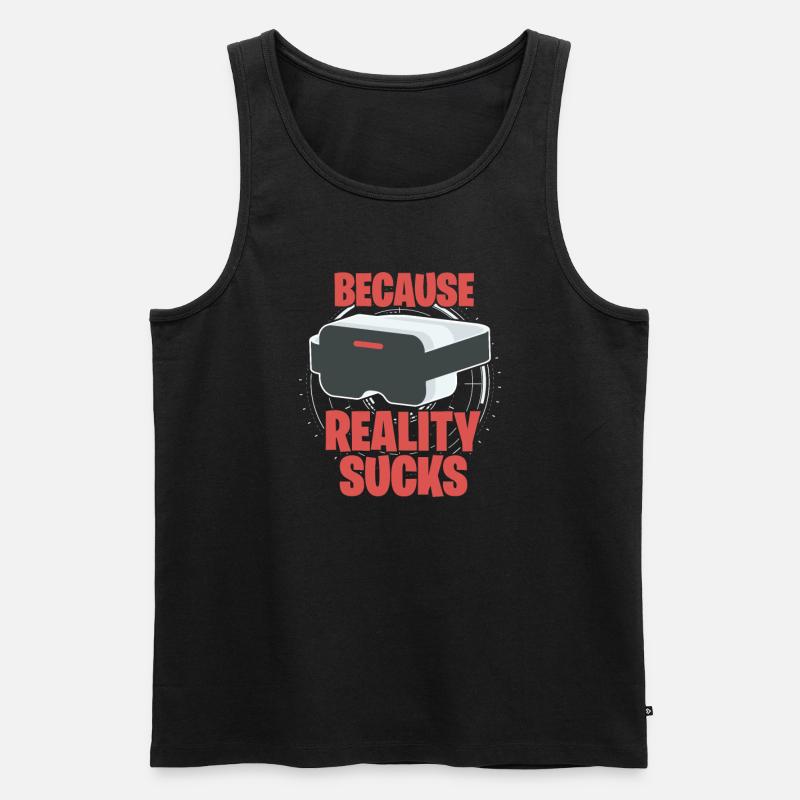 VR Virtual Reality - Männer Premium Bio Tank Top - Schwarz