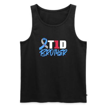 Big Brother Sibling Sister Gift - Men's Premium Organic Tank Top - black - Front - Michal (187cm)