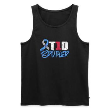 Bruder - Männer Premium Bio Tank Top - Schwarz - Vorne - AI Model Male 178 light (178cm)