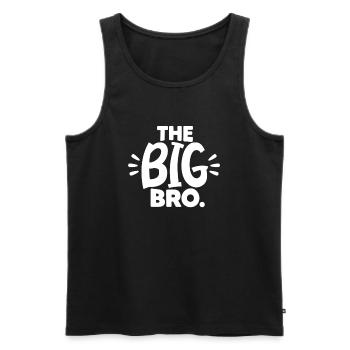 Big Brother Sibling Sister Gift - Men's Premium Organic Tank Top - black - Front - Michal (187cm)