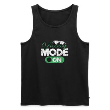 Bateau de croisière Cadeau de bateau de vacances - Débardeur bio Premium Homme - noir - Devant - Michal (187cm)