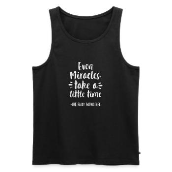 Marraine Tante Marraine Baptême Nièce Neveu Cadeau - Débardeur bio Premium Homme - noir - Devant - Michal (187cm)