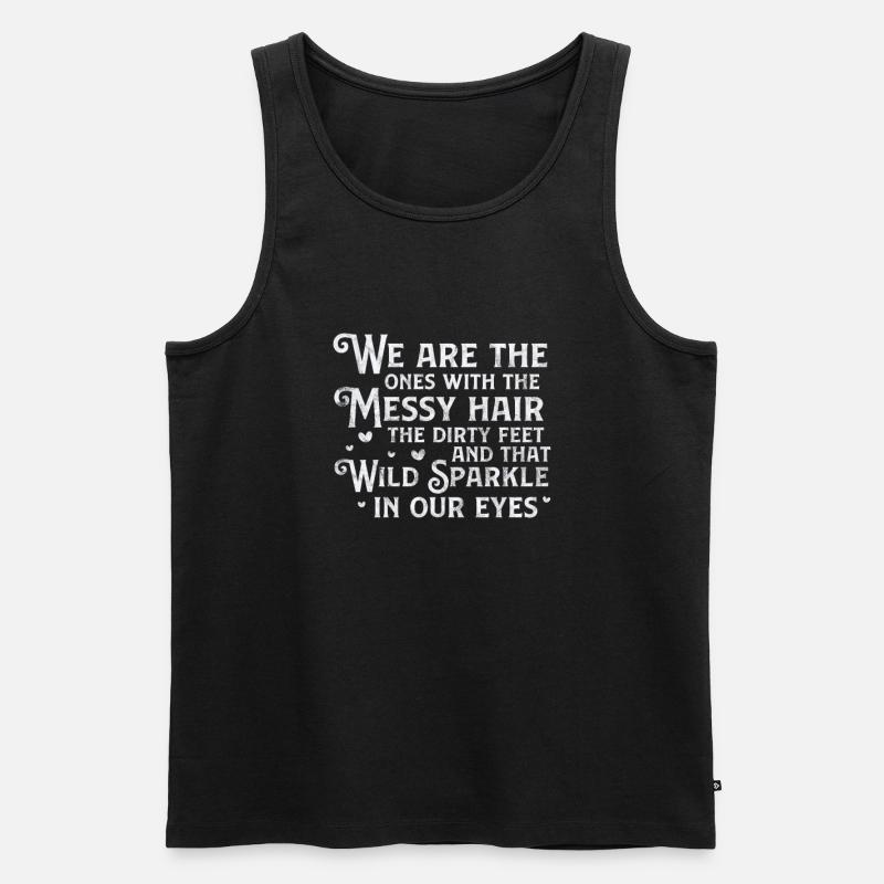 Hippie - Männer Premium Bio Tank Top - Schwarz