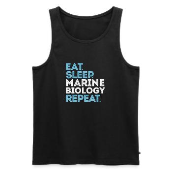 Meeresbiologie - Männer Premium Bio Tank Top - Schwarz - Vorne - AI Model Male 178 light (178cm)