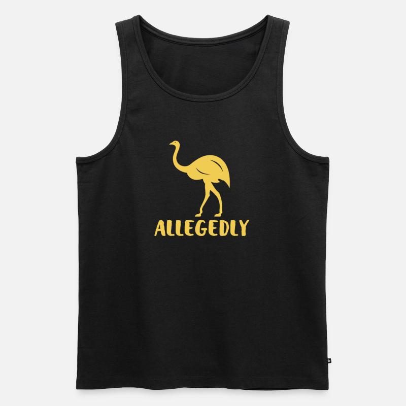 Strauß - Männer Premium Bio Tank Top - Schwarz