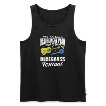 Ruhestand Bluegrass Festival - Männer Premium Bio Tank Top - Schwarz - Vorne - Michal (187cm)