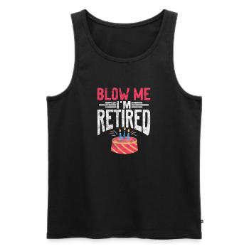 Retirement - Men's Premium Organic Tank Top - black - Front - Michal (187cm)