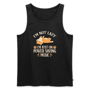 Shiba Inu - Men's Premium Organic Tank Top - black - Front - AI Model Male 178 light (178cm)