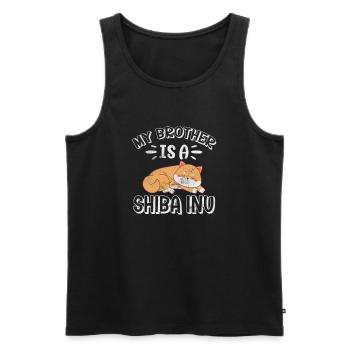 Shiba Inu Dog Dog Lover Dog Breed Gift - Men's Premium Organic Tank Top - black - Front - Michal (187cm)
