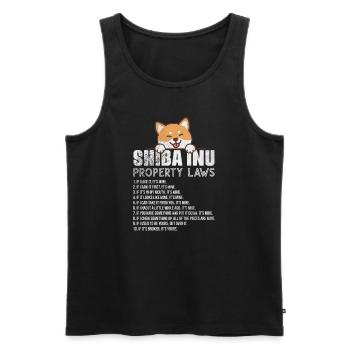 Shiba Inu Dog Dog Lover Dog Race Cadeau - Débardeur bio Premium Homme - noir - Devant - Michal (187cm)