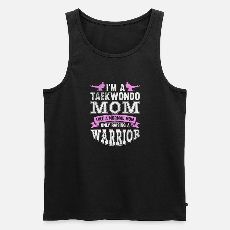 Taekwondo Mutter - Männer Premium Bio Tank Top - Schwarz