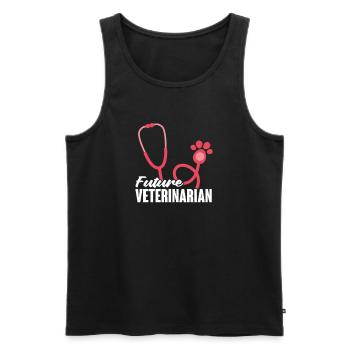 Tierarzt - Männer Premium Bio Tank Top - Schwarz - Vorne - AI Model Male 178 light (178cm)
