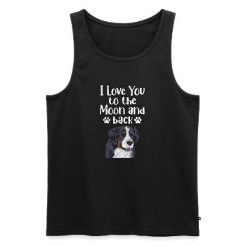Bernese Mountain Dog Dog Dog Lover Cadeau - Débardeur bio Premium Homme - noir - Devant - Michal (187cm)