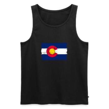 Colorado - Débardeur bio Premium Homme - noir - Devant - Michal (187cm)